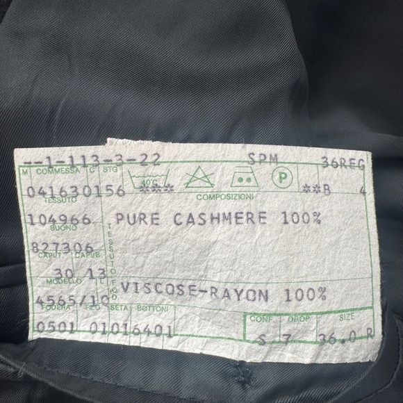 36R Cashmere Georgio Armani designer black sport coat - Picture 7 of 9